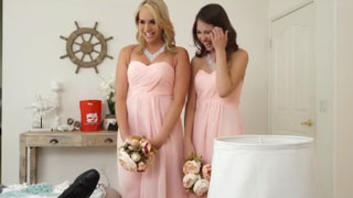 Two Bridesmaids Are So Horny on His Wedding Day